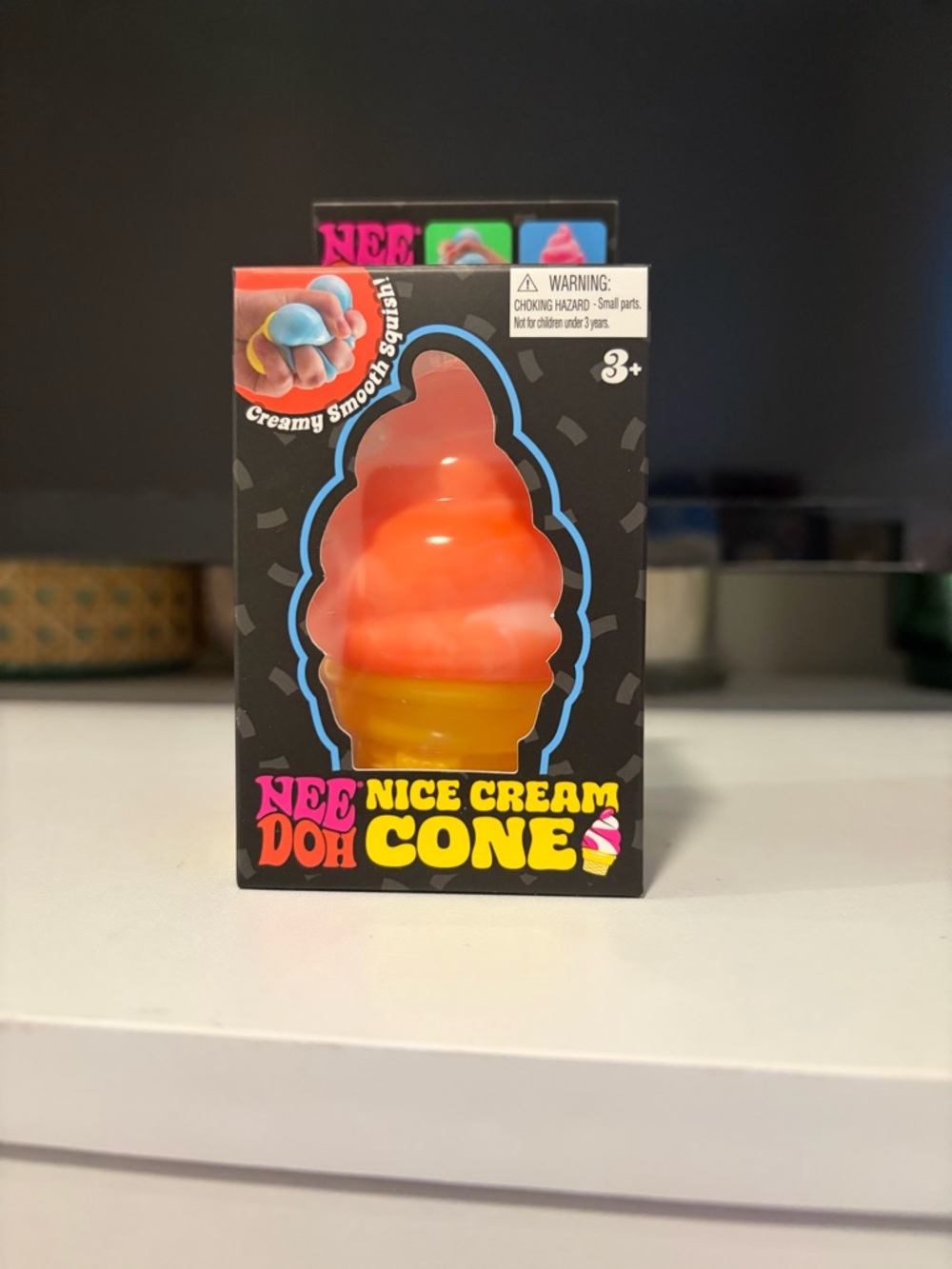 Needoh Nice Cream Cone squishy  - Orange brand new